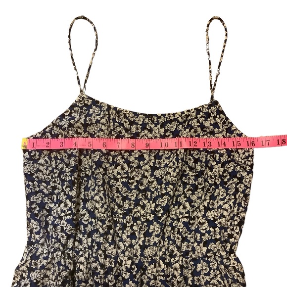 J.CREW SPAGHETTI STRAP BLUE & WHITE FLORAL MIDI DRESS/ Size 8 - Picture 9 of 10